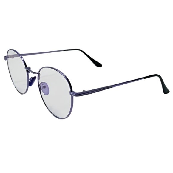 6086 | Lavender Clear Lens Round Blue Light Blocking Glasses - Picture 2 of 5